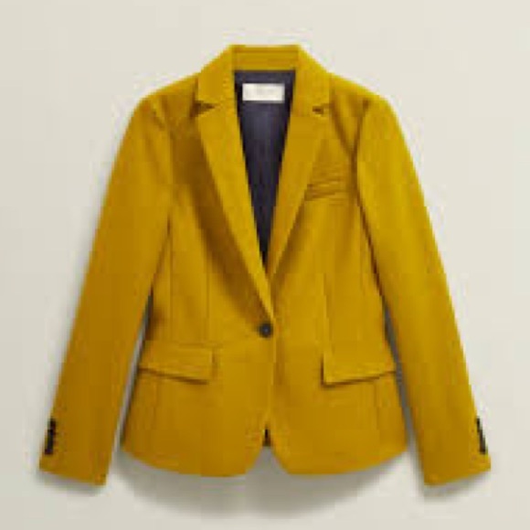 Hobbs London “Blake” Wool Blazer in Ochre, US size 14 - Picture 1 of 7